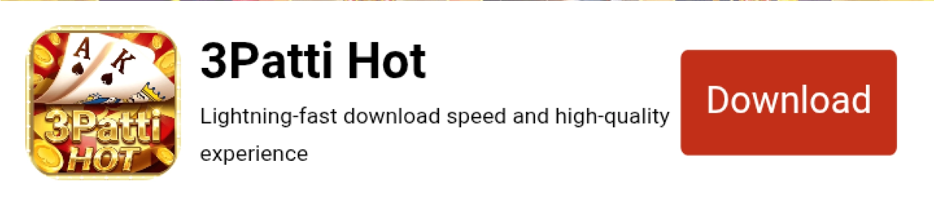 Teen Patti Hot app listing with app icon.